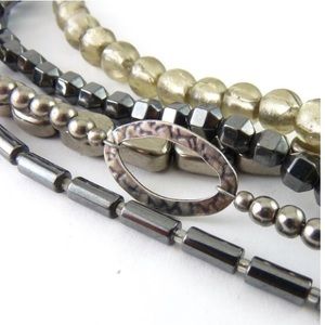 Retired multi-stranded silver Silpada necklace.